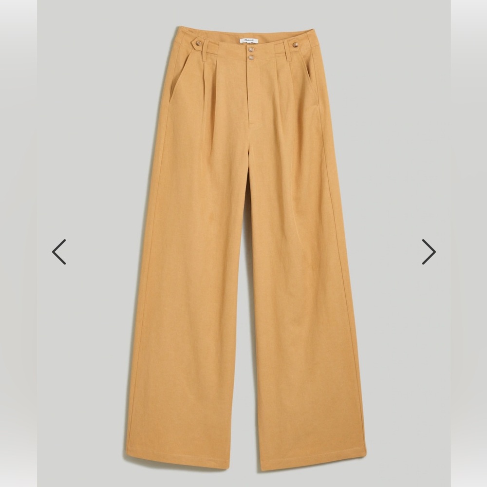 Madewell The Harlow Wide-Leg Pant in Desert Dune - Size 4